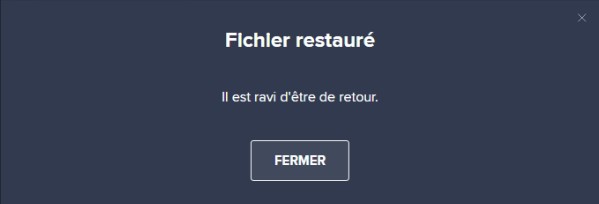 Confirmation de la sortie de quarantaine